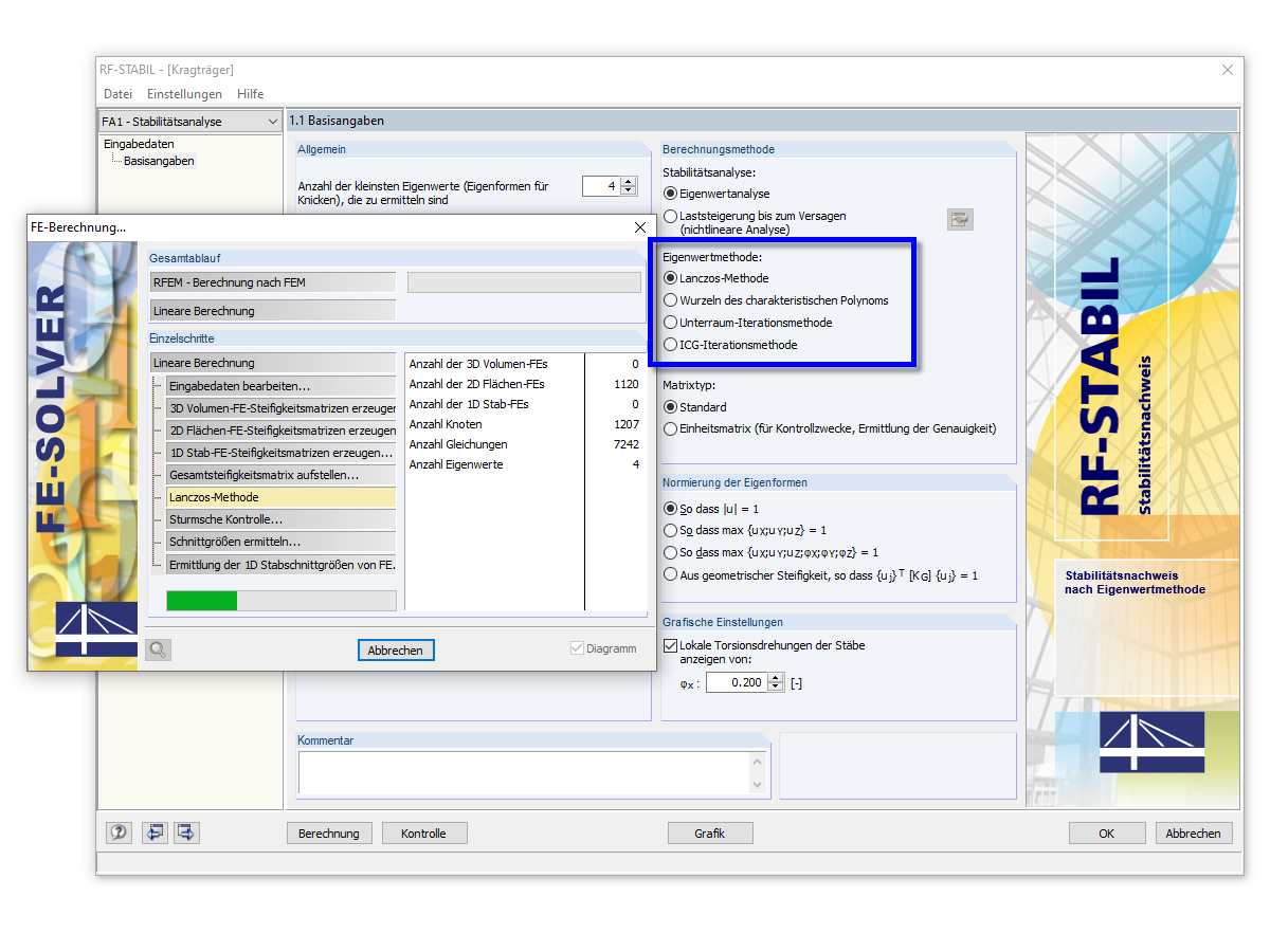 Eigenwertmethoden in RF-STABIL